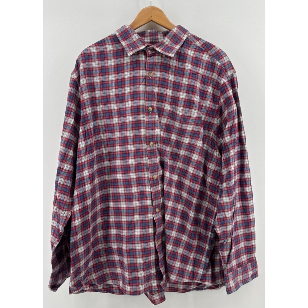 Vineyard Vines Murray Shirt Mens 2XL Red Blue Plaid Classic Fit Button Down